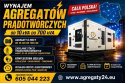 AGREGATY PRĄDOTWÓRCZE DO 700 kVA  - WYNAJEM - USŁUGI