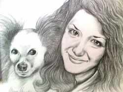 Portret ze zdjęcia ołówkiem lub kredkami elegancki i wzruszający prezent