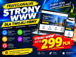 Kompletna strona internetowa za 299 zł, działa na telefonie