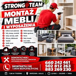 Montaż demontaż mebli i wyposażenia Tanio 7dni W-Wa i okolice